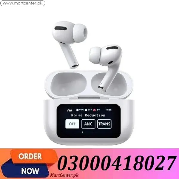 A9 Pro Anc Wireless Earbuds Bluetooth 5.4 With Smart Screen